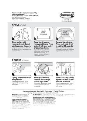 Command Poster Strips, White, Damage Free Hanging of Dorm Room Posters, 128 Strips, 256 Command Strips (17024S256NA)