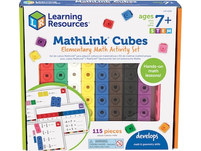 Learning Resources Mathlink Cubes Elementary Math Activity Set, Multicolor (LER 4299)