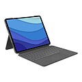 Logitech Combo Touch, Woven Fabric Keyboard Folio for 12.9 iPad Pro, Oxford Gray (920-010097)
