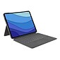 Logitech Combo Touch, Woven Fabric Keyboard Folio for 12.9" iPad Pro, Oxford Gray (920-010097)