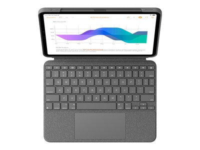 Logitech Combo Touch, Woven Fabric Keyboard Folio for 11 iPad Pro, Oxford Gray (920-010095)