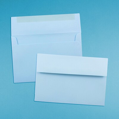 JAM Paper A8 Invitation Envelopes, 5.5 x 8.125, Baby Blue, 50/Pack (155630I)