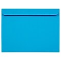 JAM Paper 9 x 12 Booklet Colored Envelopes, Blue Recycled, 100/Pack (5156774c)