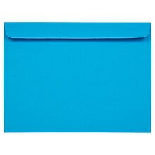 JAM Paper 9 x 12 Booklet Colored Envelopes, Blue Recycled, 100/Pack (5156774c)