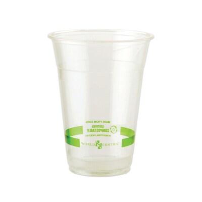 World Centric Clear Cold Cups, 16 oz, Clear, 1,000/Carton