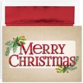 Great Papers!® Holiday Greeting Cards, Plaid Christmas Greetings, 7.875 x 5.625, 18 Cards/18 Foil-