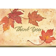 Great Papers! Folded Thank You Note Card, Fall Leaves, 4.875 x 3.375, 50/Pack (2017002)