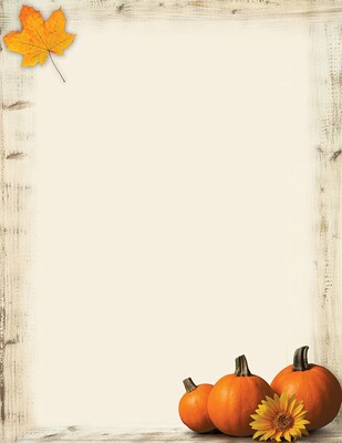 Great Papers!® Holiday Stationery, Pumpkin Sunflower, 8.5 x 11, 80 Sheets (2017014)