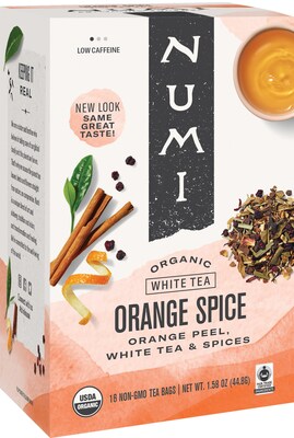 Numi Orange Spice White Tea Bags, 16/Box (10240)