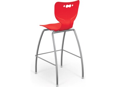 MooreCo Hierarchy Polypropylene Kids Stool, Red (53221RedNACH)