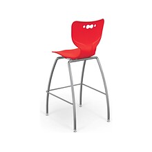 MooreCo Hierarchy Polypropylene Kids Stool, Red (53221RedNACH)