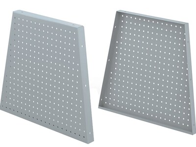 MooreCo Hierarchy 22 Peg Side Panel, Cool Gray, 2/Pack (52990-Grey)