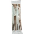 World Centric TPLA Cutlery Set, Knife/Fork/Spoon/Napkin, 6, White, 250/Carton