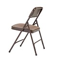 NPS 2200 Series Fabric Padded Premium Folding Chairs, Russet Walnut, 4 Pack (2207/4)