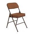 NPS 3200 Series Premium 2 Fabric Padded Folding Chairs, Antique Gold/Brown, 2 Pack (3219/2)