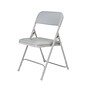National Public Seating 800 Series Premium Lightweight Steel Frame Plastic Folding Chairs, Gray, 4 Pack (802/4)
