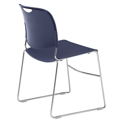 NPS 8500 Series Hi Tech Compact Stack Chair, Plastic, Navy Blue (8505)