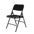 National Public Seating 300 Series Premium All-Steel Folding Chairs, Black/Black, 100 Pack (210/100)