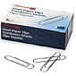 Officemate Gem Jumbo Paper Clips, Silver, 100/Box (99914)