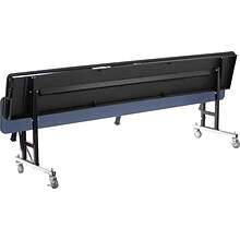 NPS CBG Series High Pressure Laminate 8 Mobile Convertible Bench, Grey Nebula (CBG96MDPEPCGYGY)