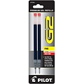 Pilot G2 Gel-Ink Pen Refill, Fine Tip, Red Ink, 2/Pack (77242)