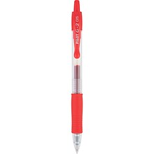 Pilot G2 Retractable Gel Pens, Extra Fine Point, Red Ink, Dozen (31004)