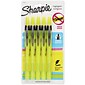 Sharpie Retractable Highlighter, Chisel Tip, Fluorescent Yellow, 5/Pack (1740822)