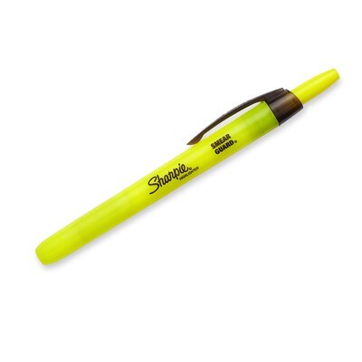 Sharpie Retractable Highlighter, Chisel Tip, Fluorescent Yellow, 5/Pack (1740822)