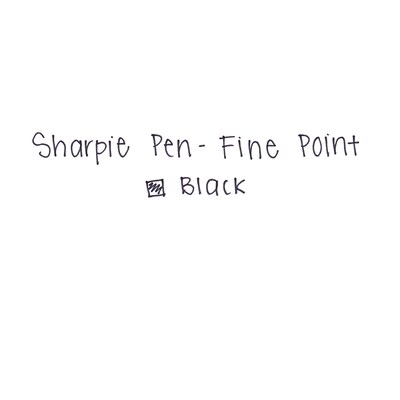 Sharpie Felt Pen, Fine Point, 0.4mm, Black Ink, 36/Box (2083009)