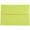 JAM Paper A7 Colored Invitation Envelopes, 5.25 x 7.25, Ultra Lime Green, Bulk 250/Box (96151H)