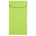 JAM Paper #7 Coin Business Colored Envelopes, 3.5 x 6.5, Ultra Lime Green, 25/Pack (1526752)