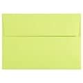 JAM Paper 4Bar A1 Colored Invitation Envelopes, 3.625 x 5.125, Ultra Lime Green, 50/Pack (155438I)