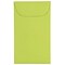 JAM Paper #3 Coin Business Colored Envelopes, 2.5 x 4.25, Ultra Lime Green, Bulk 500/Box (356730536H