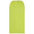 JAM Paper #3 Coin Business Colored Envelopes, 2.5 x 4.25, Ultra Lime Green, 25/Pack (356730536)