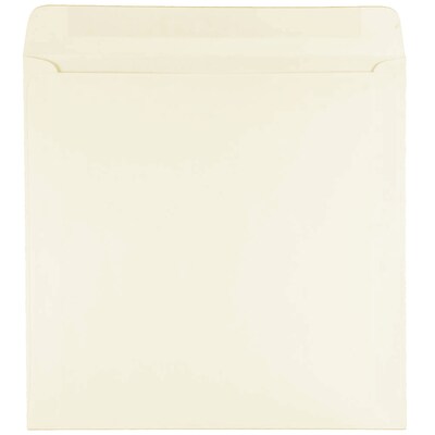 JAM Paper 9.5 x 9.5 Square Invitation Envelopes, Natural White, 25/Pack (2794941)