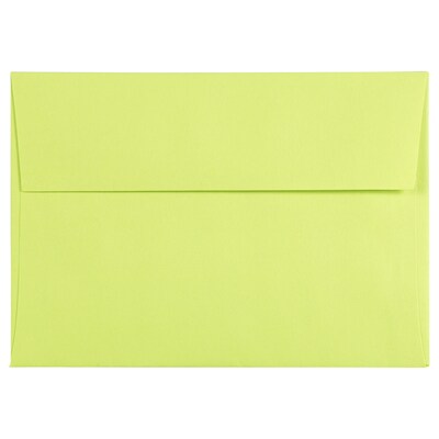 JAM Paper 4Bar A1 Colored Invitation Envelopes, 3.625 x 5.125, Ultra Lime Green, 25/Pack (155438)
