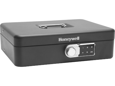 Honeywell Cash Box, 9 Compartments, Black (6213DG)