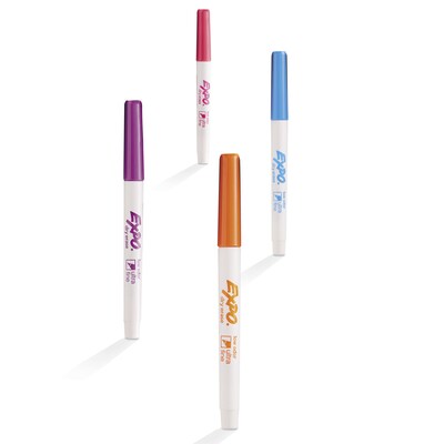 Expo Dry Erase Markers, Ultra Fine Tip, Assorted, 4/Pack (1884308)