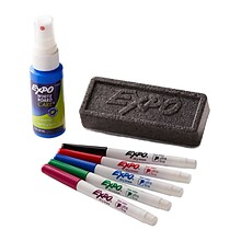 Expo Dry Erase Starter Set, Ultra Fine Tip, Assorted, 5/Set (1884310)