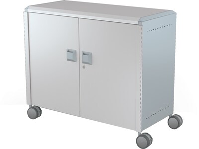 MooreCo Compass Maxi H2 Mobile 9-Section Storage Cabinet, 36.13H x 41.88W x 19.13D, Platinum/Cool