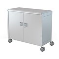 MooreCo Compass Maxi H2 Mobile 9-Section Storage Cabinet, 36.13H x 41.88W x 19.13D, Platinum/Cool