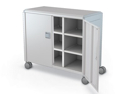 MooreCo Compass Maxi H2 Mobile 9-Section Storage Cabinet, 36.13"H x 41.88"W x 19.13"D, Platinum/Cool Gray Metal (B3A1B2E1X0)