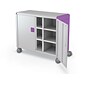 MooreCo Compass Maxi H2 Mobile 9-Section Storage Cabinets, 36.13"H x 41.88"W x 19.13"D, Platinum/Purple Metal (B3A1D2E1X0)