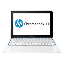 HP Chromebook 11 11.6 Refurbished, Exynos, 2GB Memory, 16GB eMMC, Google Chrome, White (F3X85AA)