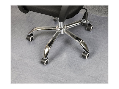 Mind Reader Carpet Chair Mat, 46" x 60'', Low-Pile, Clear (LOFFCREC-CLR)