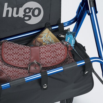 Hugo Elite Rollator Rolling Walker with Seat, Backrest and Saddle Bag, Blue (700-959E)