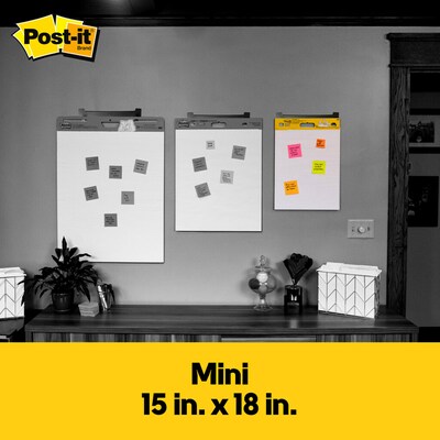 Post-it® Mini Super Sticky Wall Easel Pad, 15" x 18", 20 Sheets/Pad, 6 Pads/Pack (577SS)