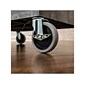 Luxor 2-Shelf Plastic/Poly Mobile Utility Cart with Swivel Wheels, Black (SEC11-B)