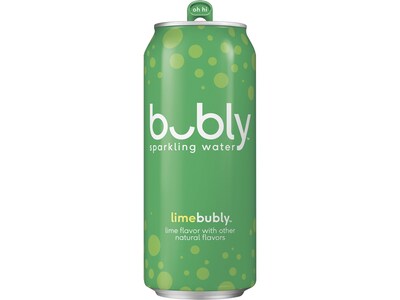 Bubly Lime Flavor Sparkling Water, 12 fl. oz., 8 Cans/Pack, 3 Packs/Carton (17144)