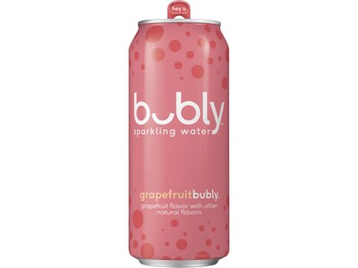 Bubly Grapefruit Flavor Sparkling Water, 12 fl. oz., 8 Cans/Pack, 3 Packs/Carton (17147)
